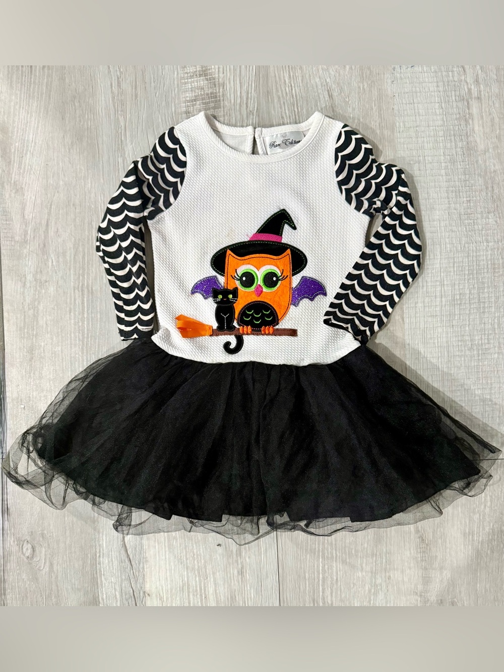 Rare Editions Girls 4T Halloween Owl Applique Tulle Tutu Fit & Flare Dress